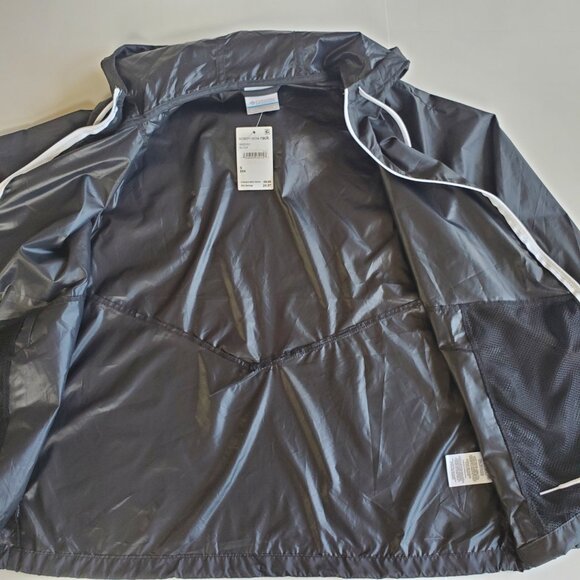 Columbia Women's Black Hooded Windbreaker Jacket size small lightweight athletic - Picture 8 of 10